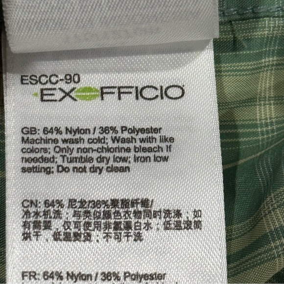 ExOfficio Plaid Button Down Ventilated Outdoor Shirt 2XL Long Sleeve Lightweight - Picture 14 of 16